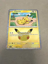 carte pokémon pikachu 21 /30 - 043/128 - 30 ans