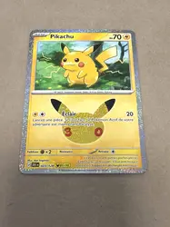 carte pokémon pikachu 23 /30 - 045/128 - 30 ans