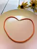 collier avec cordon en soie orange or 750 millième (18 ct) 2,28g