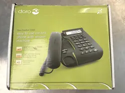 doro comfort 3005 - téléphone filaire - système de répondeur avec id d'appelant - noir