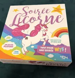 livre soirée licorne : tout pour une soirée wtf - jeu de société/jeu de plateau - dès 14 ans et adulte