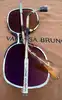 lunettes de soleil vanessa bruno zippy 01 écaille marron et métal doré