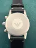 montre emporio armani en cuir noir