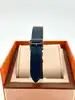 montre hermès l'heure h moyen modèle bracelet double tour en cuir bleu marine