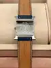 montre hermès l'heure h moyen modèle bracelet double tour en cuir bleu marine