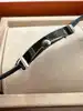 montre hermès l'heure h moyen modèle bracelet double tour en cuir bleu marine