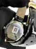 montre tissot t063610a, mouvement quartz, cadran noir, boîtier doré et bracelet en cuir noir