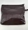 pochette pliable longchamp en cuir verni prune