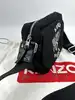 sac kenzo varsity noir avec broderie éléphant en toile noire