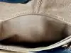 sac maje miss m à franges en cuir suédé couleur camel  moyen modèle