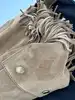 sac maje miss m à franges en cuir suédé couleur camel  moyen modèle