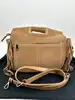 sac maje miss m à franges en cuir suédé couleur camel  moyen modèle