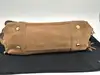 sac maje miss m à franges en cuir suédé couleur camel  moyen modèle