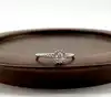 1966410 bague solitaire perlée ronde ornée d'oxydes incolores t56 argent 925 millième (22 ct) 1,3