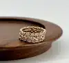20002710 bague anneau motif infini et coeur avec oxyde t54