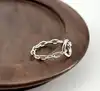 7918700 bague chaîne asymétrique t60 argent 925 millième (22 ct) 2g