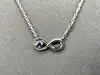 87413245 collier infini serti d'oxyde bleu argent 925 millième (22 ct) 2,03g