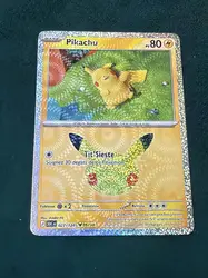 carte pokémon pikachu 05/30 027/128 - 30ans