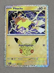 carte pokémon pikachu 08/30 030/128 - 30 ans