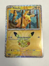 carte pokémon pikachu 14/30 036/128 - 30 ans