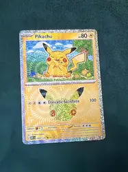 carte pokémon pikachu 28/30 050/128 - 30 ans
