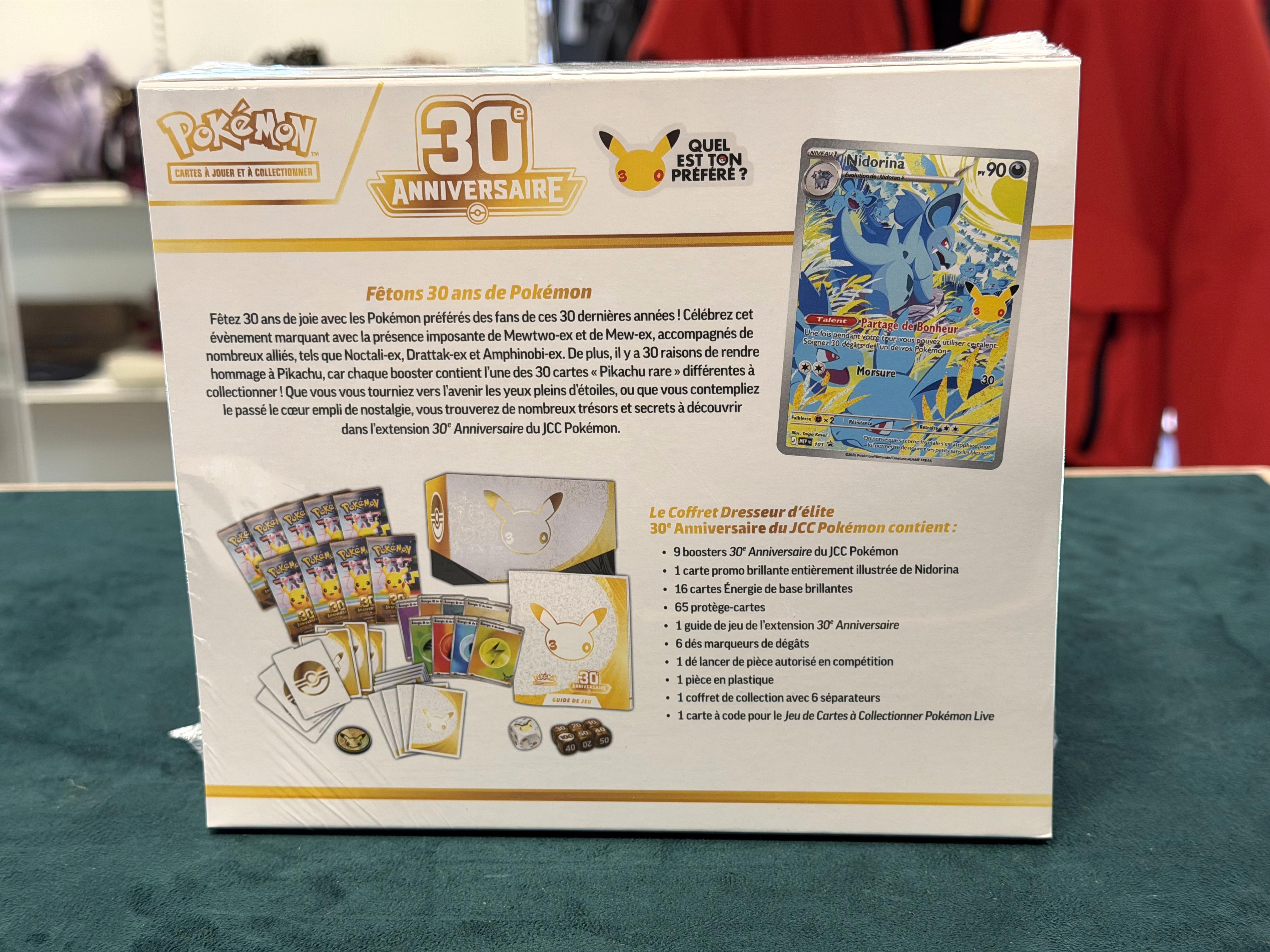 Coffret Dresseur d'élite ETB Pokémon 30e Anniversaire - 30 ans