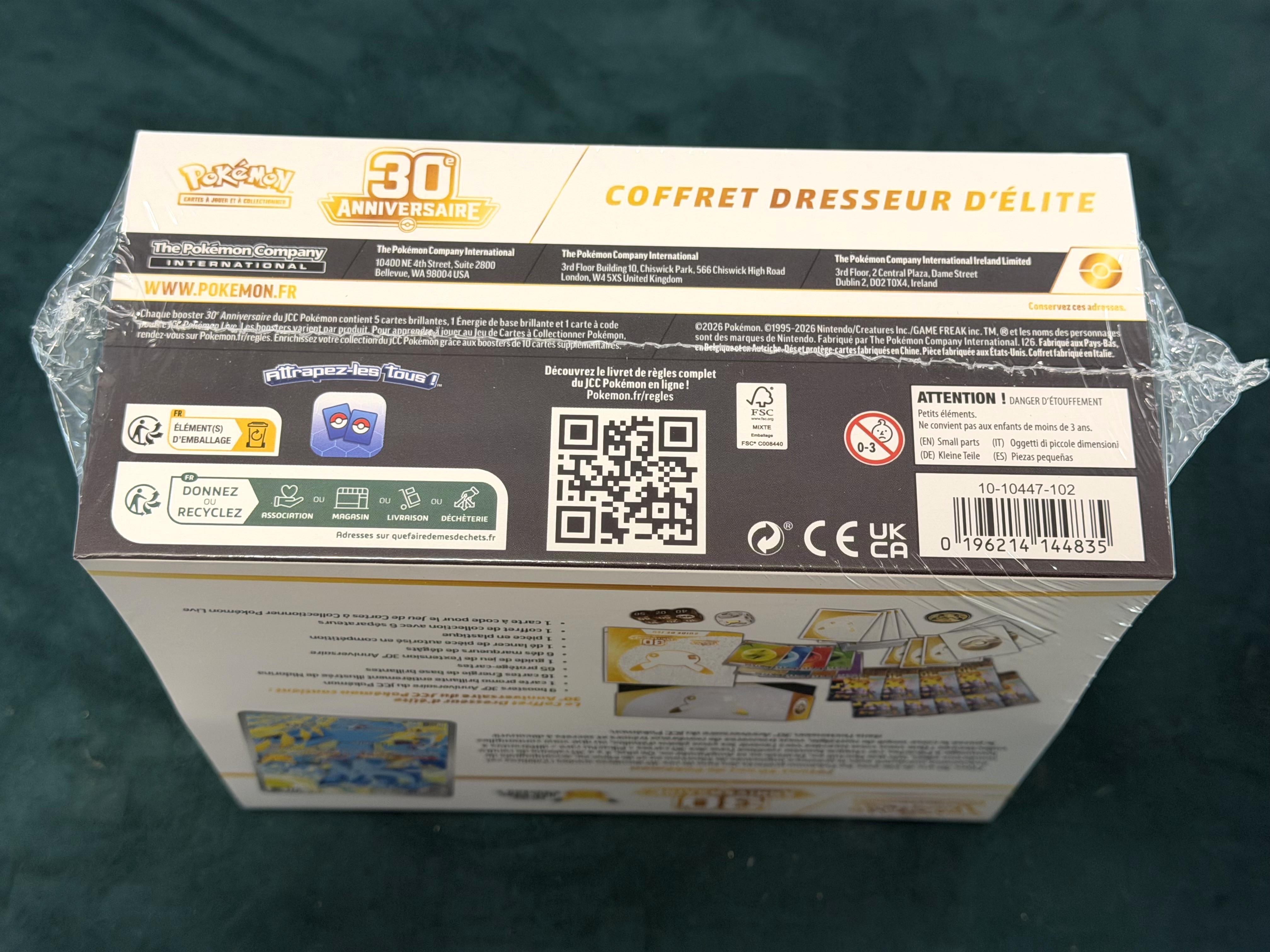 Coffret Dresseur d'élite ETB Pokémon 30e Anniversaire - 30 ans