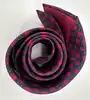 cravate hermès vintage en soie imprimée noeuds marins rose fuchsia et bleu