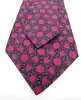 cravate hermès vintage en soie imprimée noeuds marins rose fuchsia et bleu