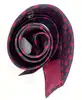 cravate hermès vintage en soie imprimée noeuds marins rose fuchsia et bleu