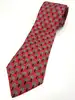 cravate hermès vintage en soie rouge à motif arbres