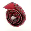 cravate hermès vintage en soie rouge à motif arbres