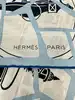 foulard / carré en soie hermès ex-libris mosaïque bleu - 65 cm