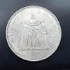 pièce 50 francs hercule 1975  argent 900 millième 29,98g