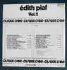 vinyle edith piaf - le disque d'or d'edith piaf vol. 2 (1977)