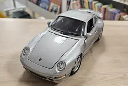 voiture miniature 1/18 anson - porsche 911 turbo gt2 - grise