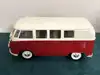 voiture miniature 1/19 solido vw combi - 1966 - rouge et blanc