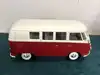 voiture miniature 1/19 solido vw combi - 1966 - rouge et blanc