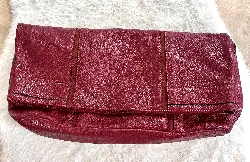 pochette claudie pierlot en cuir rouge