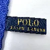 pochette de costume polo ralph lauren en soie fond bleu marine à motifs ronds