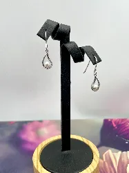 boucle d'oreilles pendantes ornées de perles et d'oxydes argent 925 millième (22 ct) 1,40g