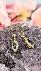 boucle d'oreilles pendantes ornées de saphirs entourés d'oxydes or 750 millième (18 ct) 5,34g