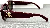 lunettes céline triomphe 04 en acétate dark aubergine et verres marron cl40216u