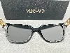 lunettes de soleil versace papillon greca strass4471-b avec verres gris foncé et monture noir