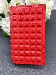 porte clés balenciaga en cuir rouge