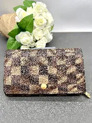 portefeuille louis vuitton trésor en toile damier ébène marron