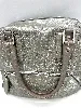 sac longchamp cosmos en cuir gris pailleté