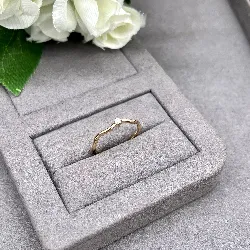 2945510 bague vague ornée de oxyde pl-or 750 3mic oz t60