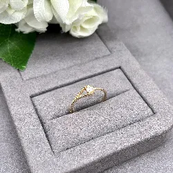 2959110 bague monture partiellement perlée avec oxyde pl-or 750 3mic oz t60