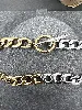 31218145 collier bicolore maille goumette épaisse acier pvd doré et argent t 1 x 45 cm